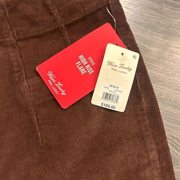 NWT brown corduroy high rise flare - Picture 2 of 9